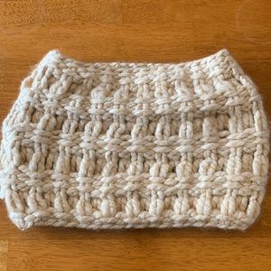 Hand knit merino/mohair cowl